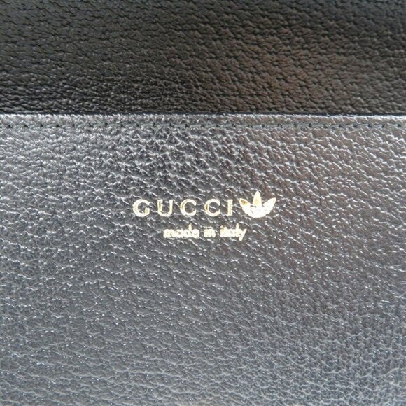 GUCCI x adidas GG Crystal Chain Wallet Red Black Canvas Leather - Picture 8 of 9